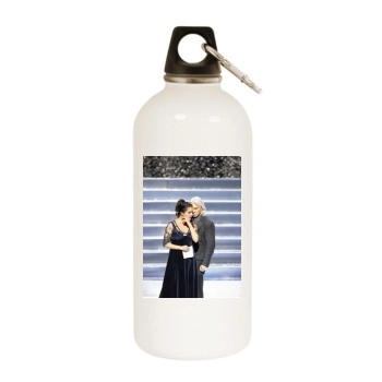 Anna Netrebko White Water Bottle With Carabiner