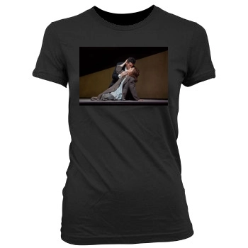 Anna Netrebko Women's Junior Cut Crewneck T-Shirt