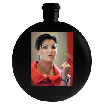 Anna Netrebko Round Flask