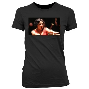 Anna Netrebko Women's Junior Cut Crewneck T-Shirt