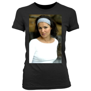 Anna Netrebko Women's Junior Cut Crewneck T-Shirt