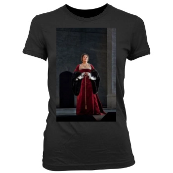 Anna Netrebko Women's Junior Cut Crewneck T-Shirt