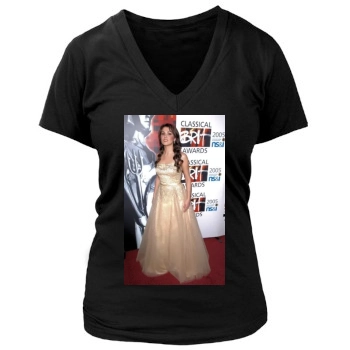 Anna Netrebko Women's Deep V-Neck TShirt