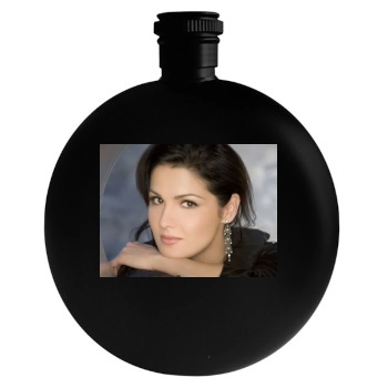 Anna Netrebko Round Flask