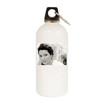 Anna Netrebko White Water Bottle With Carabiner