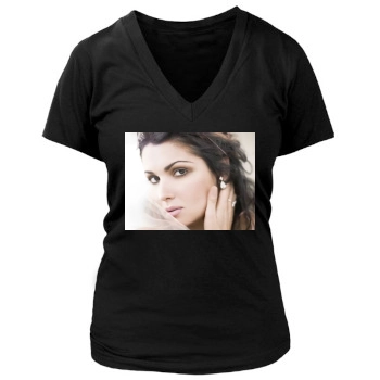 Anna Netrebko Women's Deep V-Neck TShirt