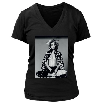 Anja Rubik Women's Deep V-Neck TShirt