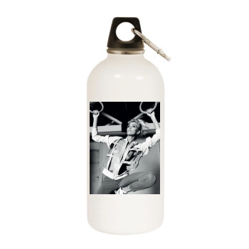 Anja Rubik White Water Bottle With Carabiner