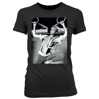 Anja Rubik Women's Junior Cut Crewneck T-Shirt