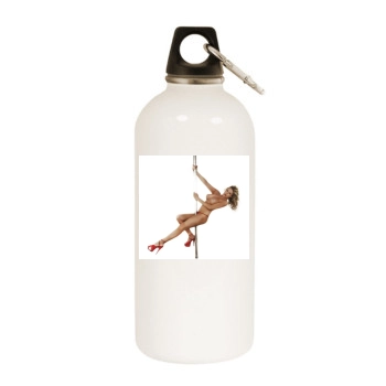 Abi Titmuss White Water Bottle With Carabiner