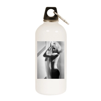 Abi Titmuss White Water Bottle With Carabiner