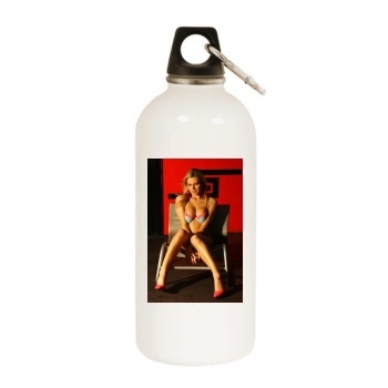 Abi Titmuss White Water Bottle With Carabiner