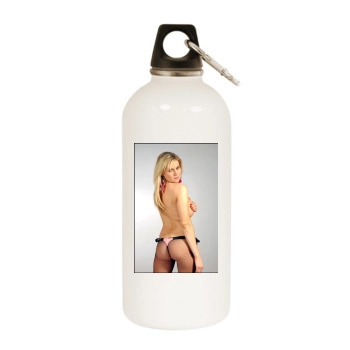 Abi Titmuss White Water Bottle With Carabiner