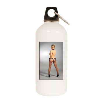 Abi Titmuss White Water Bottle With Carabiner