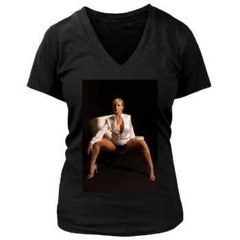 Abi Titmuss Women's Deep V-Neck TShirt