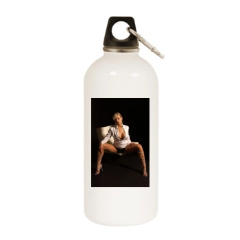 Abi Titmuss White Water Bottle With Carabiner