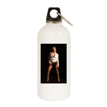 Abi Titmuss White Water Bottle With Carabiner