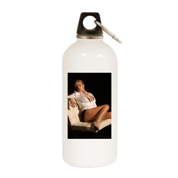 Abi Titmuss White Water Bottle With Carabiner