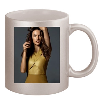 Alessandra Ambrosio 11oz Metallic Silver Mug