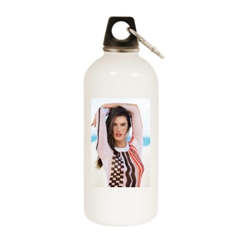 Alessandra Ambrosio White Water Bottle With Carabiner