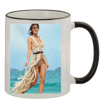 Alessandra Ambrosio 11oz Colored Rim & Handle Mug