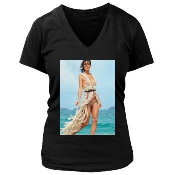 Alessandra Ambrosio Women's Deep V-Neck TShirt