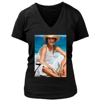 Alessandra Ambrosio Women's Deep V-Neck TShirt