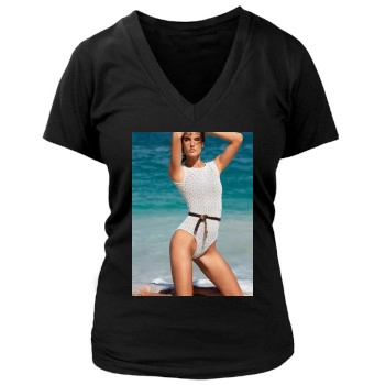 Alessandra Ambrosio Women's Deep V-Neck TShirt