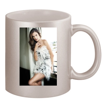 Alessandra Ambrosio 11oz Metallic Silver Mug