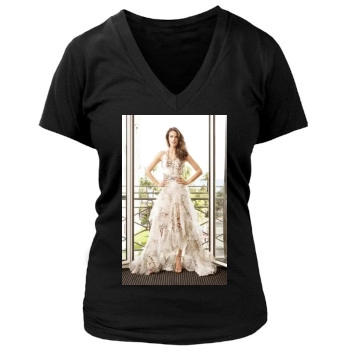 Alessandra Ambrosio Women's Deep V-Neck TShirt