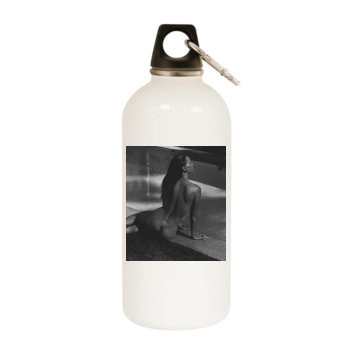 Hilary Swank White Water Bottle With Carabiner