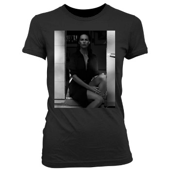 Hilary Swank Women's Junior Cut Crewneck T-Shirt