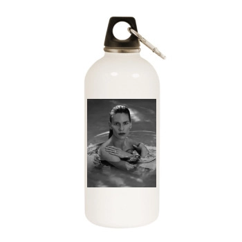 Hilary Swank White Water Bottle With Carabiner