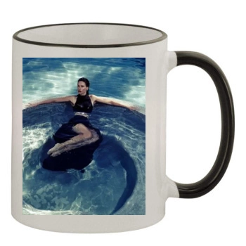 Hilary Swank 11oz Colored Rim & Handle Mug