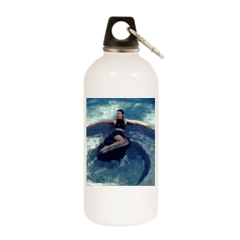 Hilary Swank White Water Bottle With Carabiner