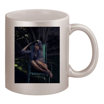 Hilary Swank 11oz Metallic Silver Mug