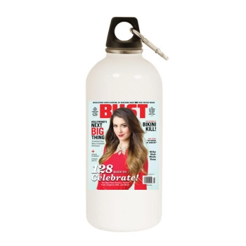 Mary Elizabeth Winstead White Water Bottle With Carabiner