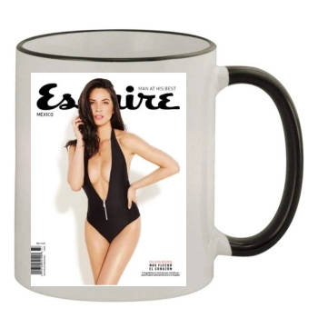 Olivia Munn 11oz Colored Rim & Handle Mug