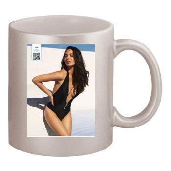 Olivia Munn 11oz Metallic Silver Mug