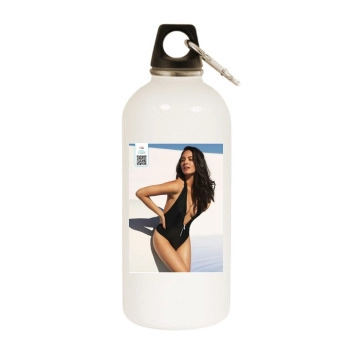 Olivia Munn White Water Bottle With Carabiner