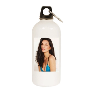 Olivia Munn White Water Bottle With Carabiner