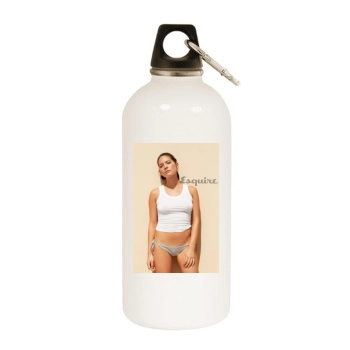 Olivia Munn White Water Bottle With Carabiner