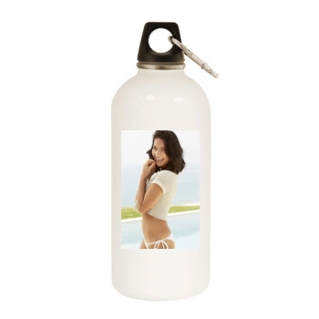 Olivia Munn White Water Bottle With Carabiner