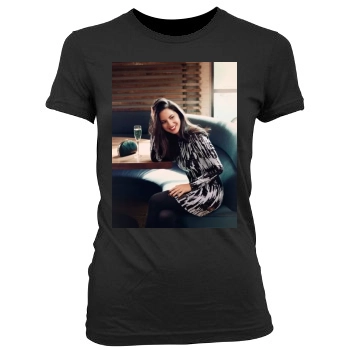 Olivia Munn Women's Junior Cut Crewneck T-Shirt