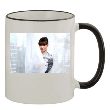 Olivia Wilde 11oz Colored Rim & Handle Mug