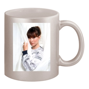 Olivia Wilde 11oz Metallic Silver Mug