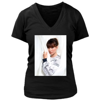 Olivia Wilde Women's Deep V-Neck TShirt