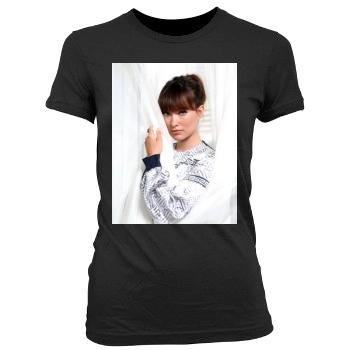 Olivia Wilde Women's Junior Cut Crewneck T-Shirt