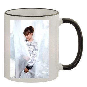 Olivia Wilde 11oz Colored Rim & Handle Mug