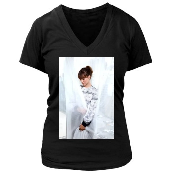 Olivia Wilde Women's Deep V-Neck TShirt